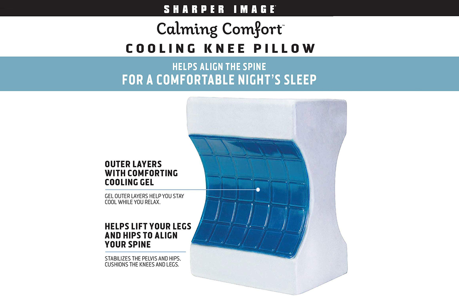 cooling knee pillow for a comfortable night sleep